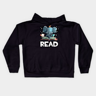 Animals Read Reading Book Kids Hoodie